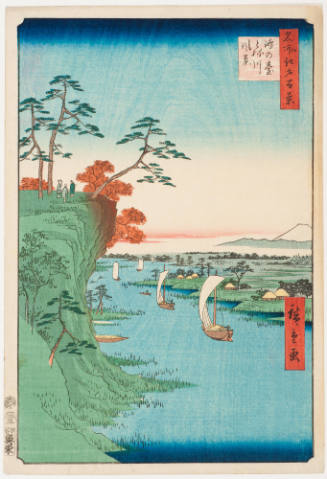 No. 95, View of Tone River at Konodai (Kōnodai Tonegawa fūkei)