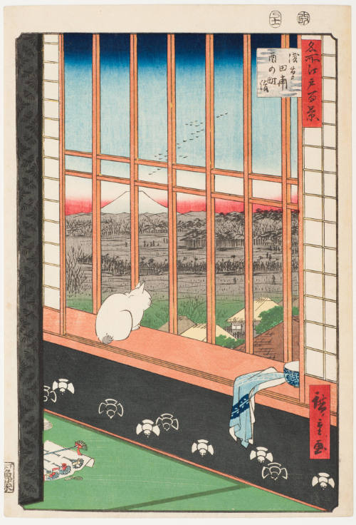 No. 101, Asakusa Ricefields During the Cock Festival (Asakusa tambo Torinomachi mōde)