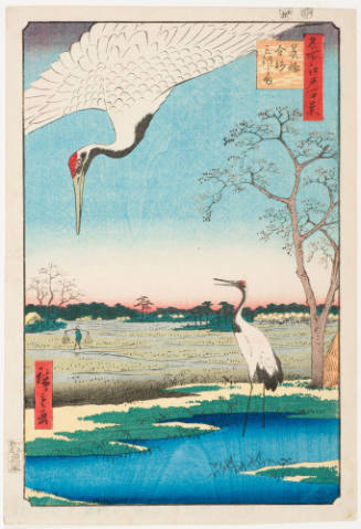 No. 102, Mikawa Island at Minowa, Kanasugi  (Minowa Kanasugi Mikawajima)