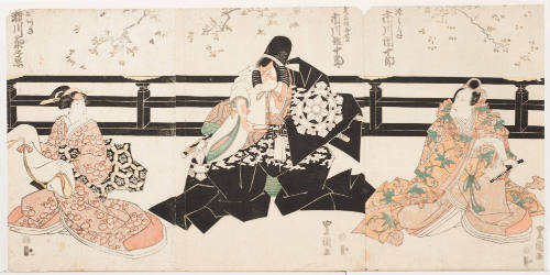 The Actors Ichikawa Danjūrō VII, Ichikawa Ebijūrō and Segawa Kikunojō V as Minamoto No Yoshitsune, Musashidō Benkei and Oasa