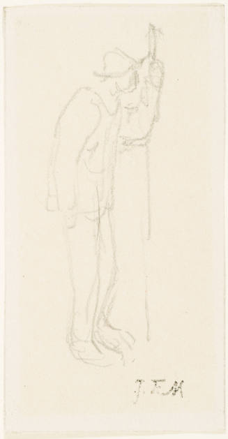 Study for "Peasant Watering His Cows on the Banks of the Allier River, Dusk"