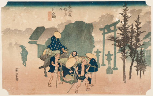 No. 12, Morning Mist at Mishima (Mishima asagiri)