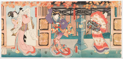 Actors as the Spirit of Ashikaga Jirō, Fuji No Kata and Karatsuki Sugyū (?)