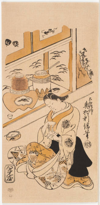 Sanjō Kantarō as Woman Performing the Tea Ceremony