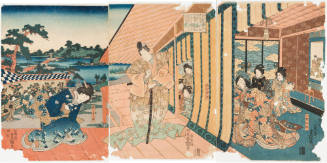 Yaegaki Hime Within Room, Takeda Katsuyori and Nureginu Outside