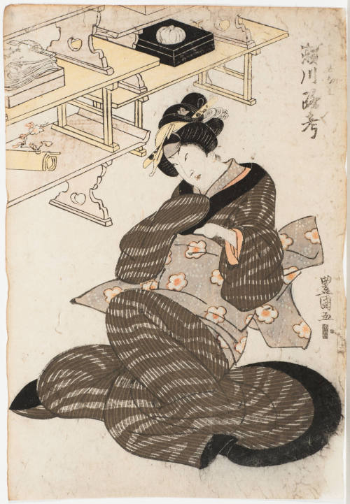 Segawa Rokō as a Kneeling Woman