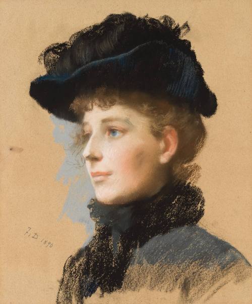 Woman with Black Hat