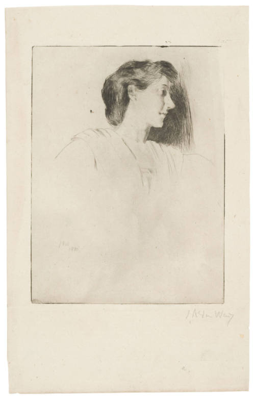 Study of a Woman's Head in Profile