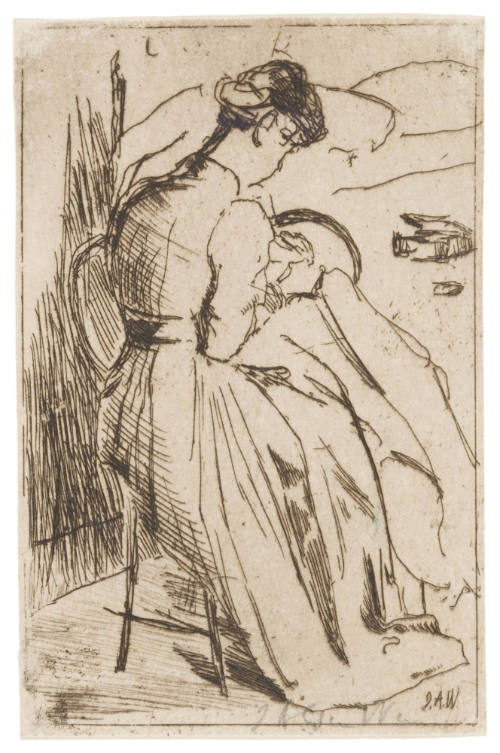 Woman Embroidering