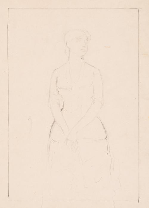 Pencil Sketch for Etching Portrait of Lady Colin Campbell