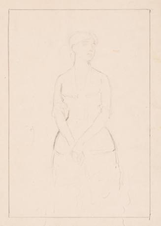 Pencil Sketch for Etching Portrait of Lady Colin Campbell