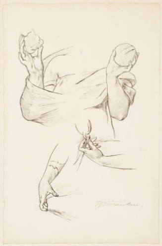 Study for Mural: "Geology" (hands and forearms)