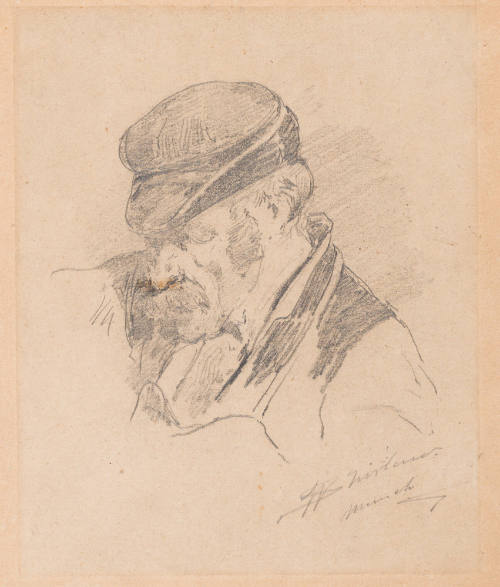 Head of a Man Wearing a Soft Cap