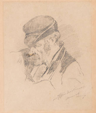 Head of a Man Wearing a Soft Cap