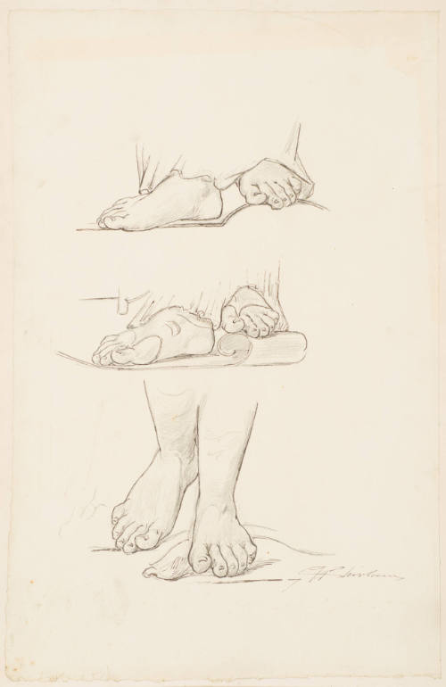 Studies of Feet for Mural: "Geology"