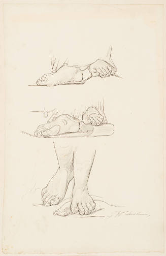 Studies of Feet for Mural: "Geology"