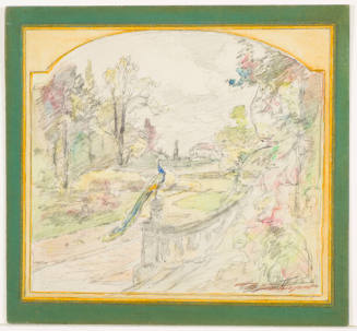 Peacock on a Balustrade