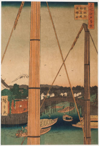 No. 77, Inari Bridge and Minato Shrine, Teppōzu (Teppōzu Inaribashi minato jinja)