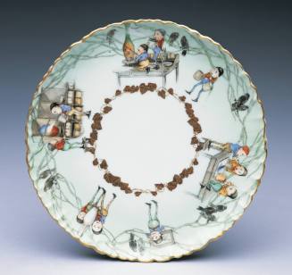 Plate: Decorating Pottery at Rookwood