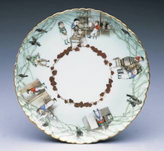 Plate: Molding Pottery at Rookwood