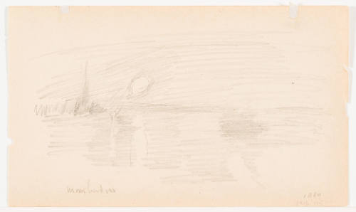 Landscape (recto), Writing (verso)