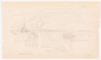 Landscape (recto), Writing (verso)