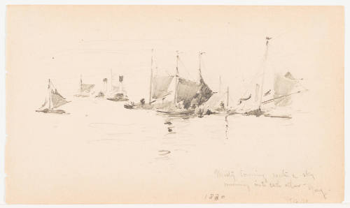 Misty Evening Water and Sky Running into Each Other