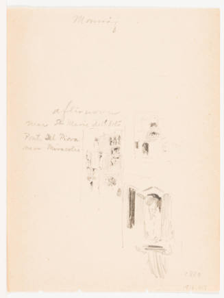 Buildings (recto), Writing (verso)