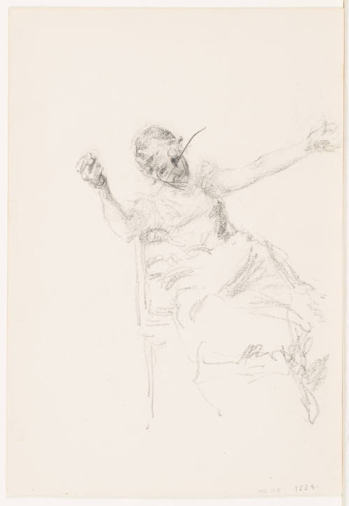 Seated Woman (recto), Figure Studies (verso)
