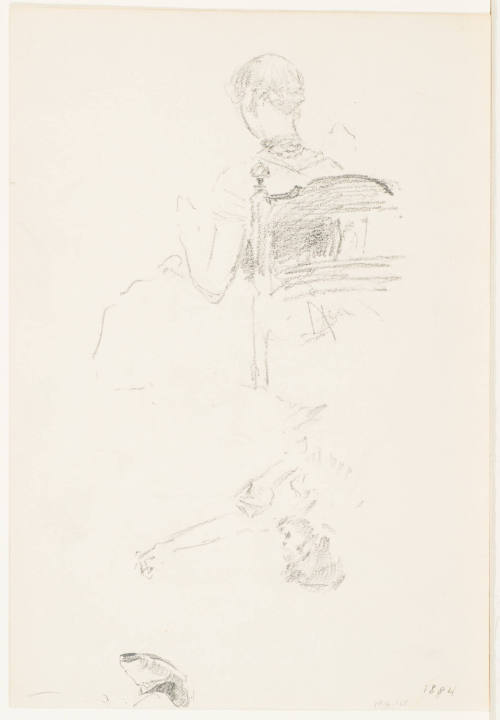 Backview, Seated Womkan (recto), Woman in Shawl (verso)