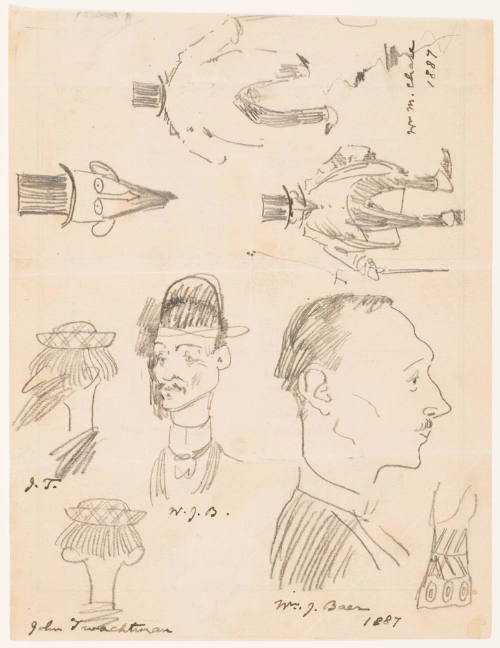 Untitled (Caricature Heads on Menu)