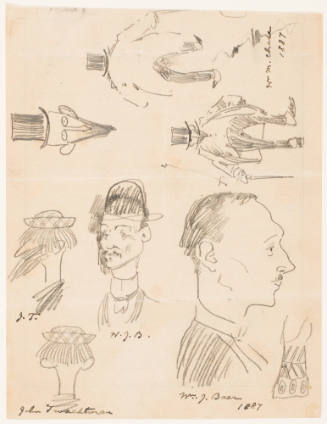 Untitled (Caricature Heads on Menu)