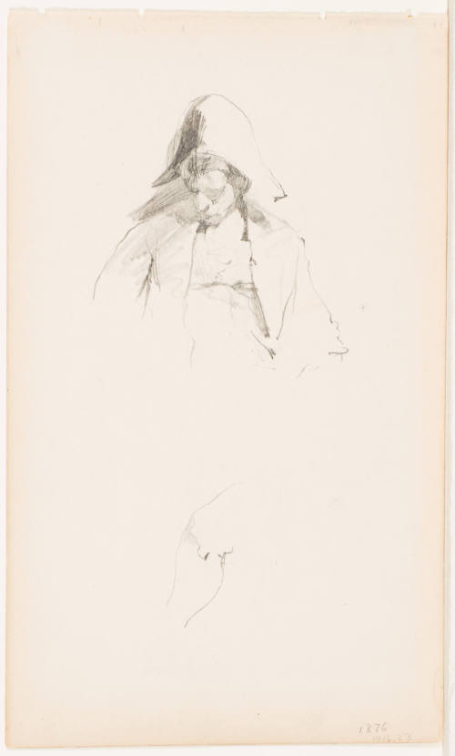 Head and Shoulders, Man in Three-Cornered Hat, Study of a Knee