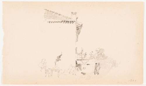 Corner of Building with Figures