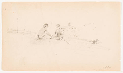 Two Seated Men Chatting