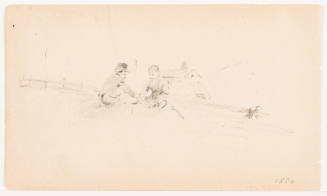 Two Seated Men Chatting