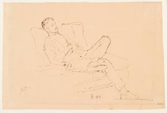 Sketch of Man Seated on a Couch