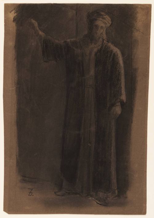 Man in Long Robe and Turban, Standing