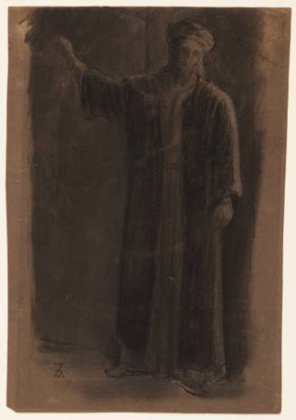 Man in Long Robe and Turban, Standing