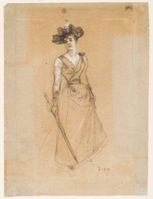 Full-Length Sketch of Woman