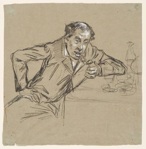 Sketch of Man with a Pipe