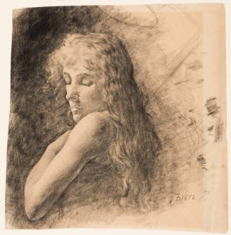 Head of a Woman with Long Hair