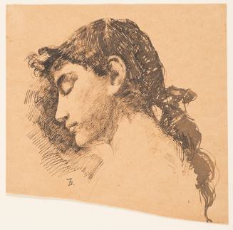 Head of a Young Woman, Left Profile View