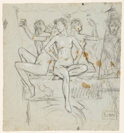 Study for Group of Nude Female Figures