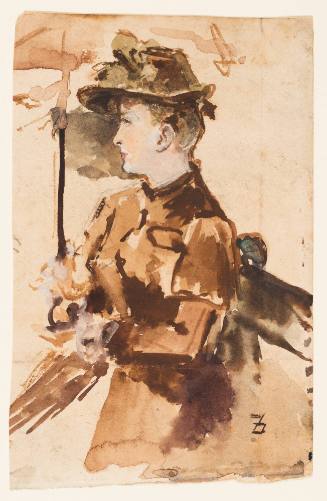 Study of a Woman in Brown Dress