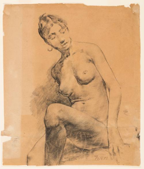Study of Nude Figure Seated