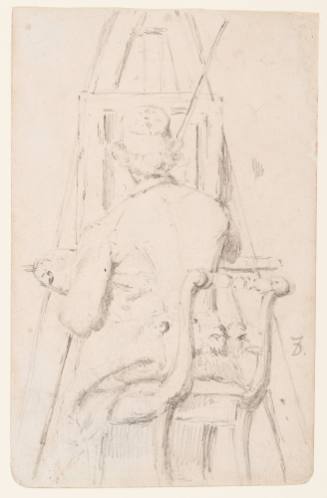Sketch of Man Seated Before Easel
