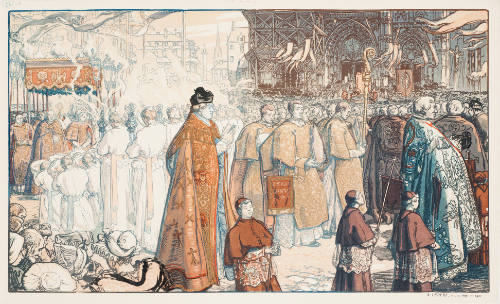 La Procession de la Fete Dieu a Nantes
