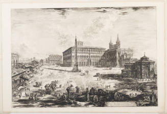 The Piazza and Basilica of S. Giovanni in Laterno (Side Facade): with the Obelisk, Palace and Scala Santa on Left