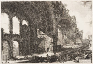 The Basilica of Constantine: with a Street Seen Through Arches on the Left